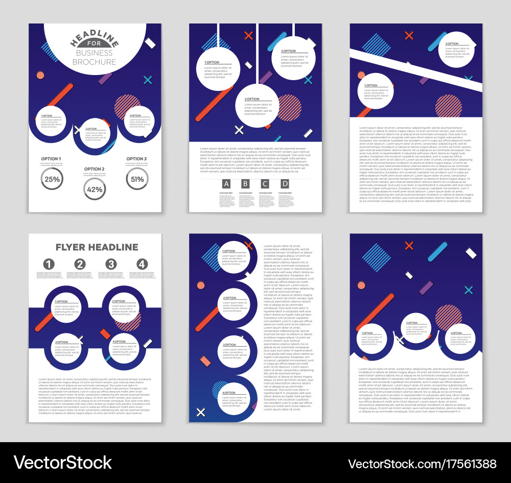 Abstract layout background set for art Vector Image
