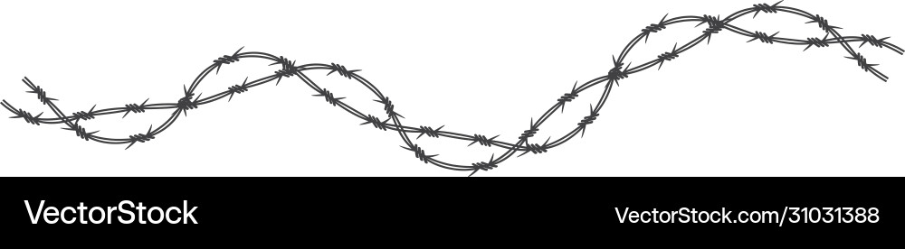 Barbed Wire Fence Royalty Free Vector Image - VectorStock