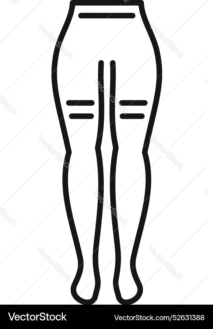 Compression stocking for varicose veins showing Vector Image