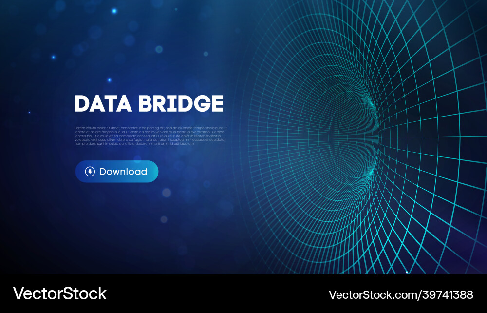Data Flow Network Vector Image