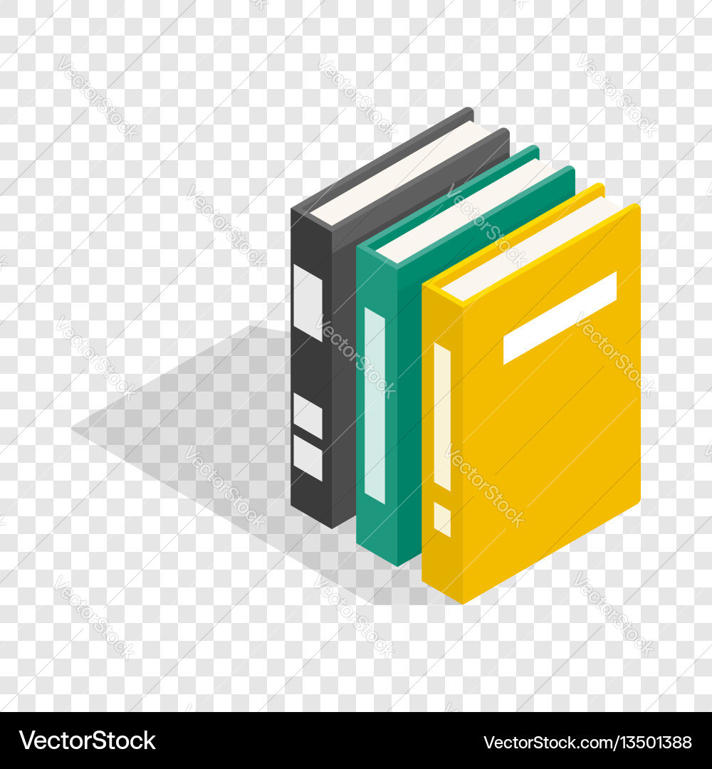 Drei Bücher von encyclopedia isometric icon Drei Bücher von encyclopedia isometric icon vektorbild