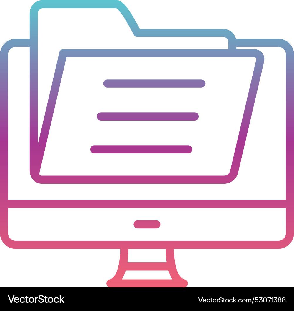 File line gradient design Vector Image