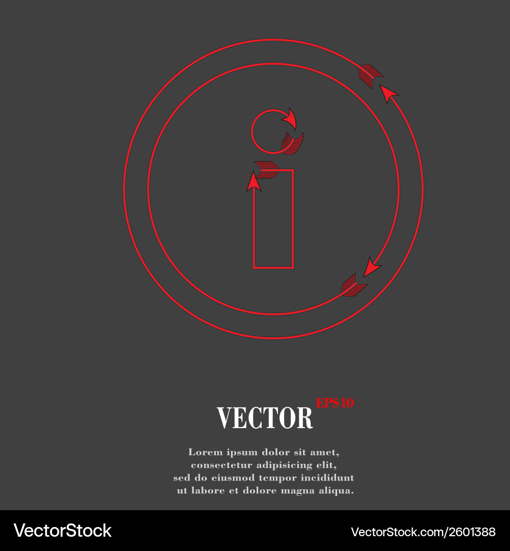 Info flat modern web button and space for your vector image