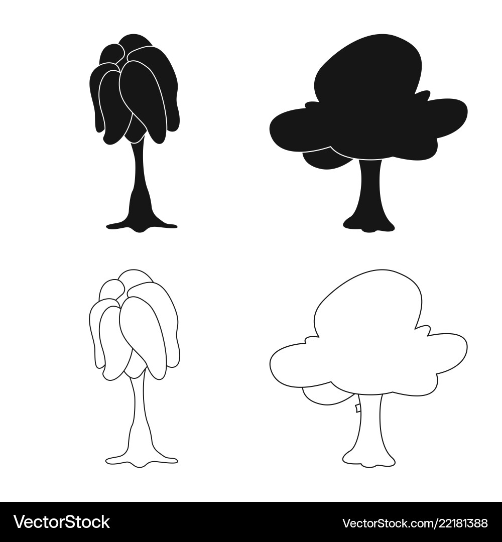 Isolated object of tree and nature sign vector image
