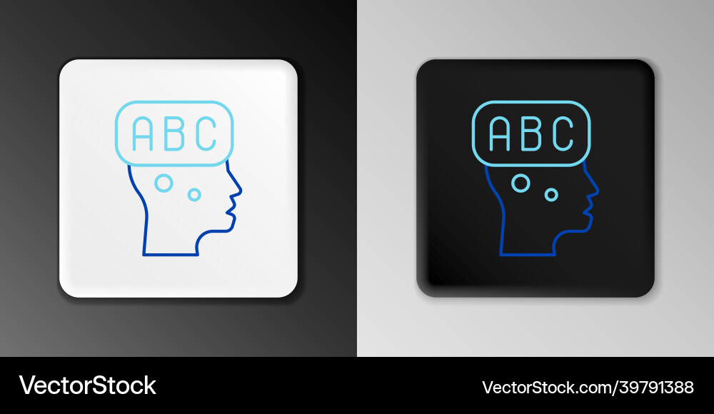 Line learning foreign languages icon isolated Line learning foreign languages icon isolated Vector Image