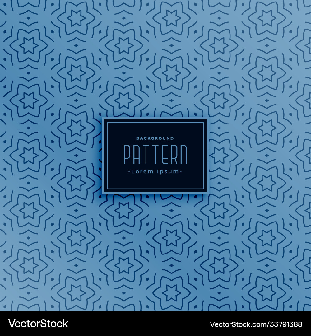 Line star shape abstract blue pattern background vector image