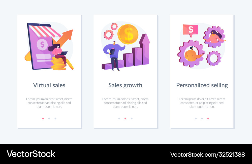 Sales App UI Template vector image