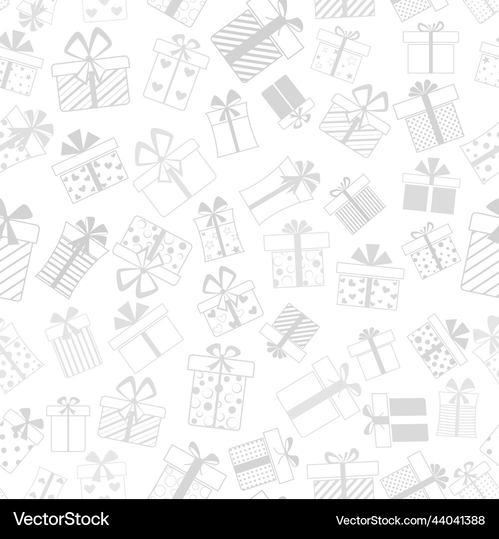 Seamless pattern of gift boxes Royalty Free Vector Image