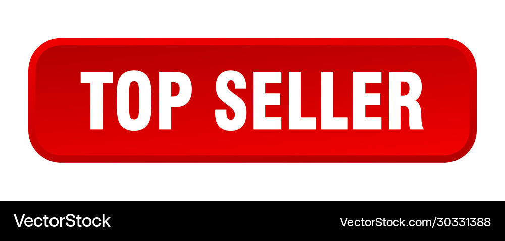 Top seller button square 3d push Vector Image