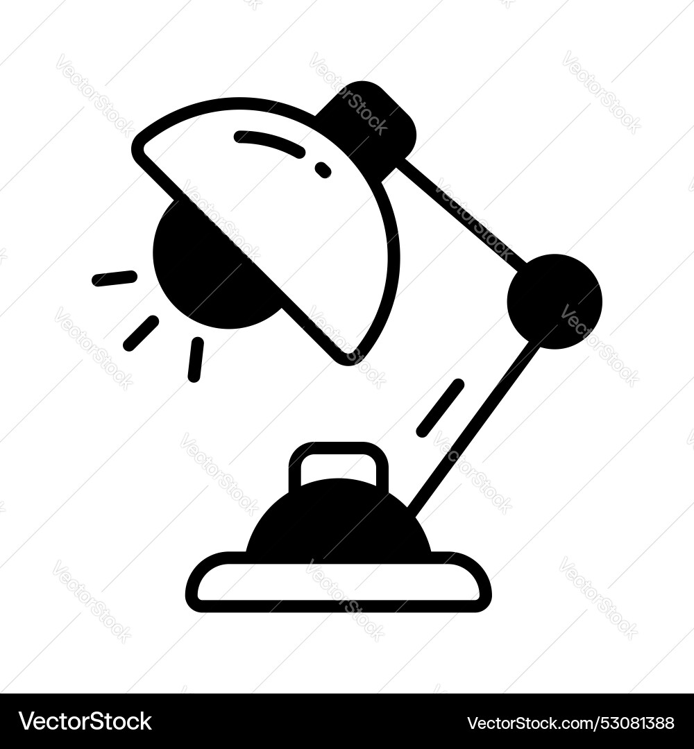 Well designed icon of table lamp customizable Vector Image