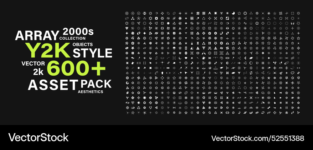 Y2k elements collection retrofuturistic objects Vector Image