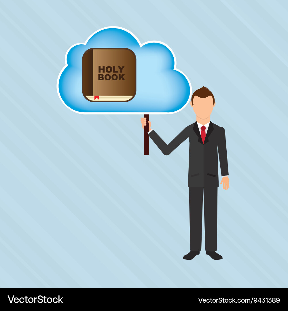 Cloud computing design vector image