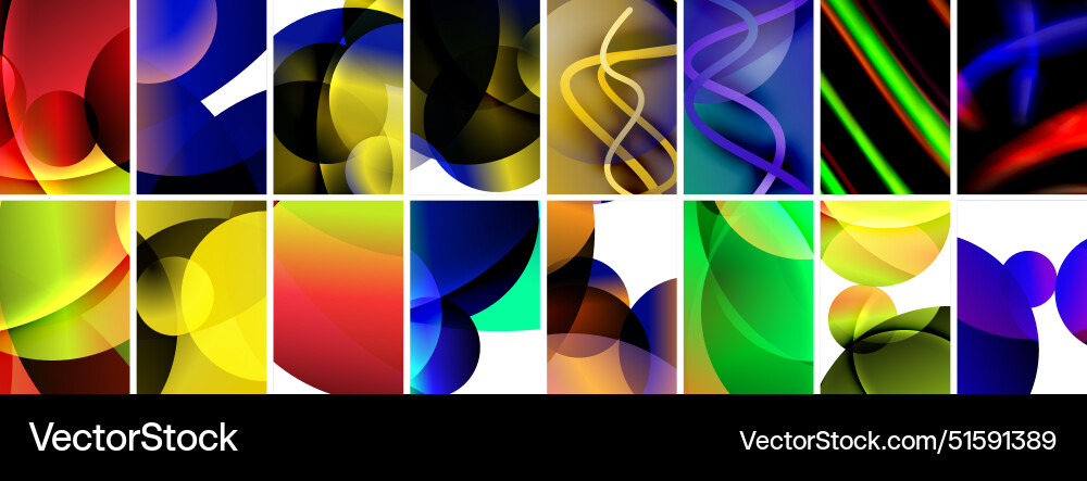 Collection of abstract background with waves Collection of abstract background with waves Vector Image