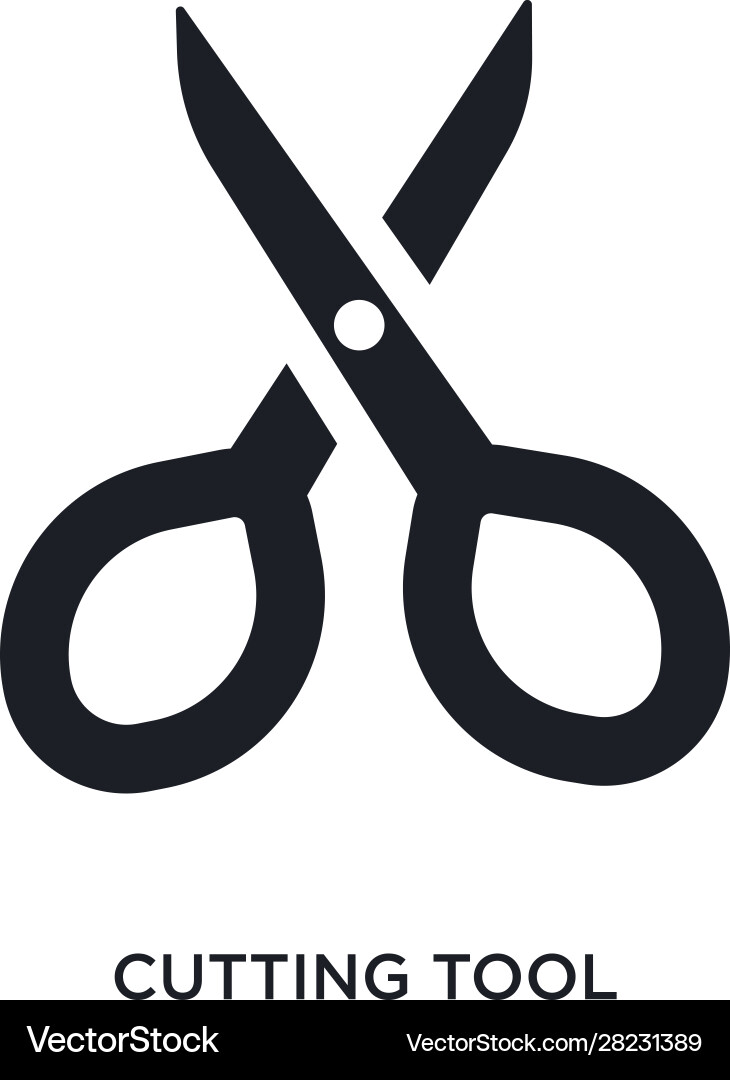 Cutting tool isolated icon simple element from Vector Image