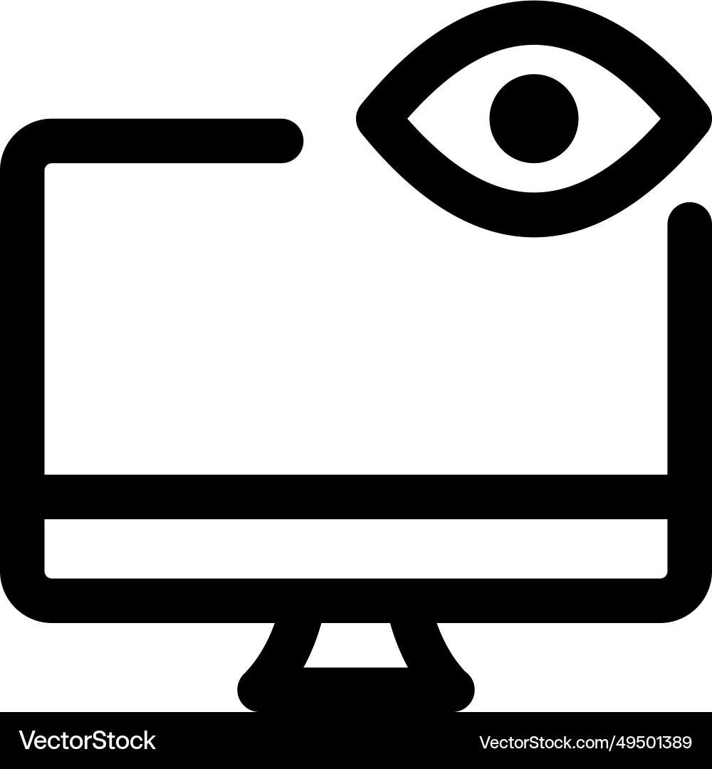 Displaying content on the desktop screen vector image