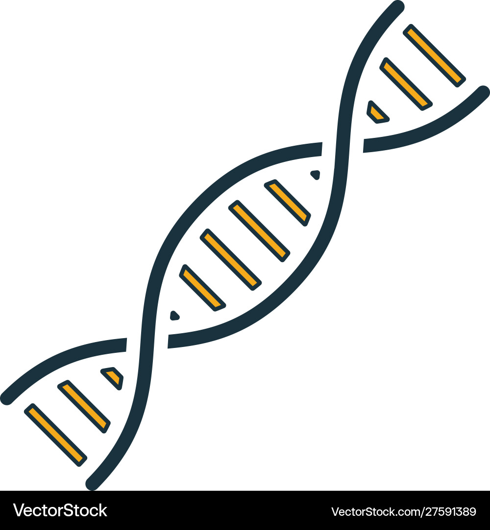 DNA Helix Icon Set - Multiple Styles vector image