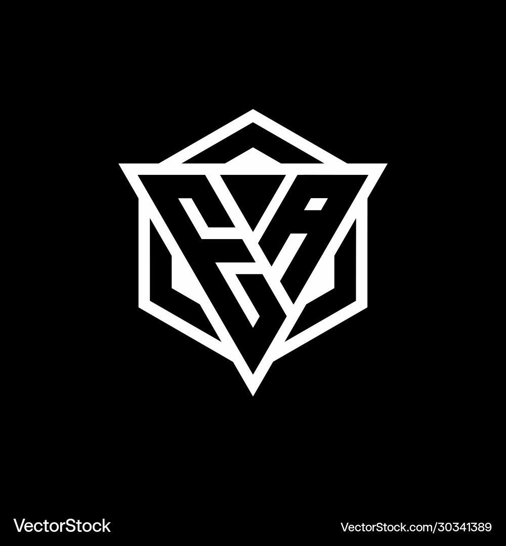 Ea logo monogram with triangle and hexagon shape Vector Image