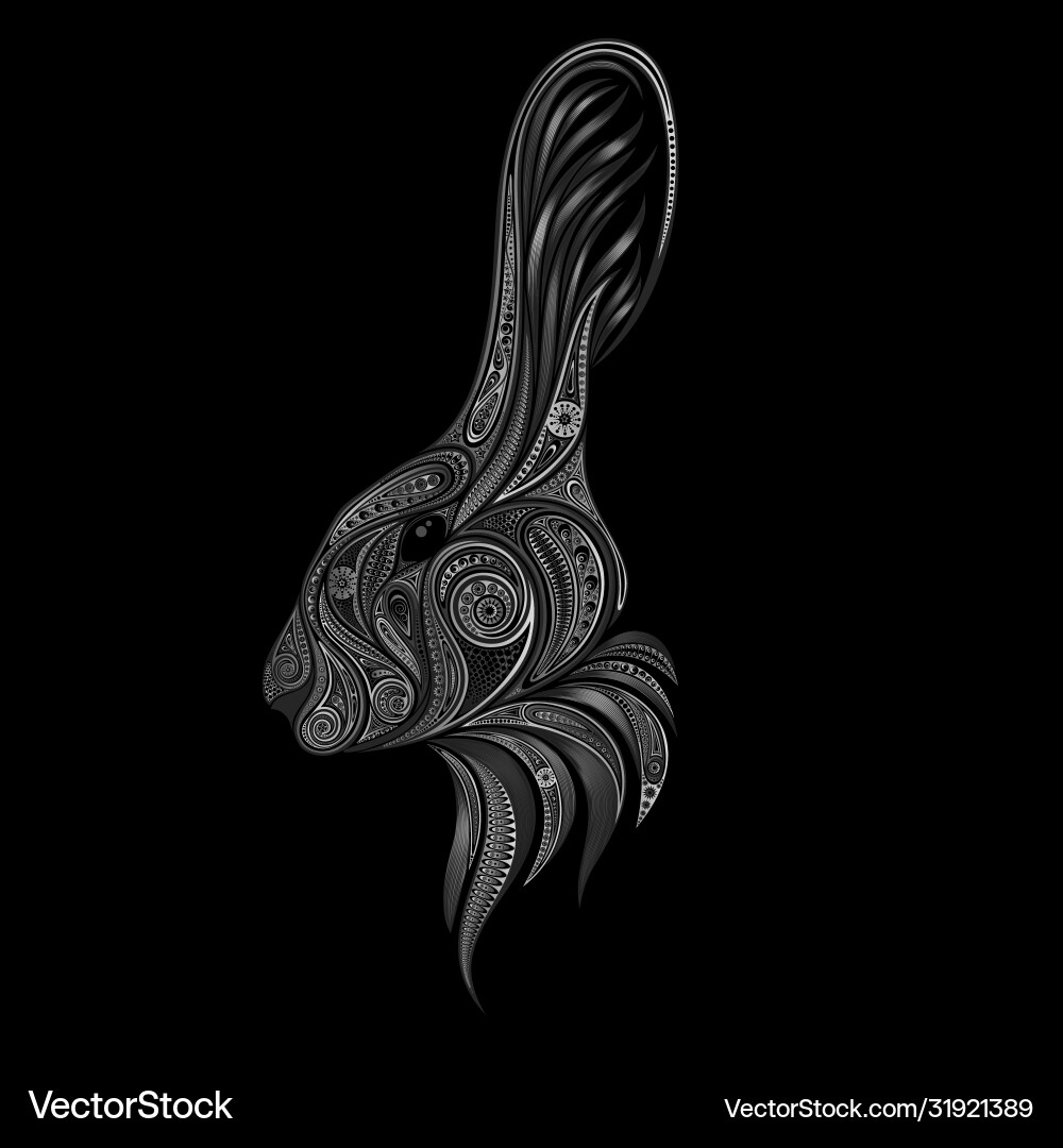Elegant Rabbit Patterns vector image