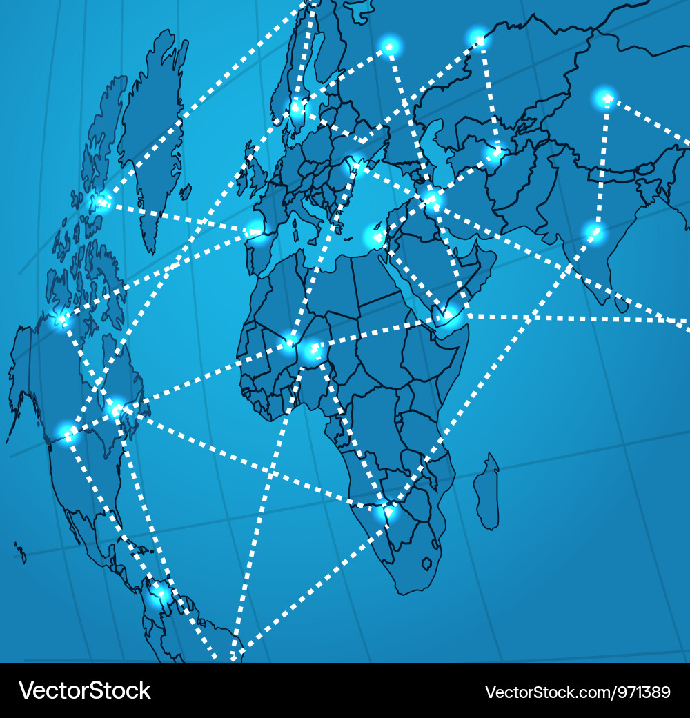 Global Connection Network Vector Image