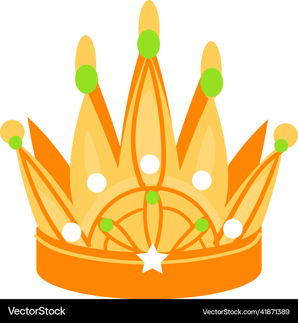 Goldene Krone Cartoon königliches Symbol Königreich Zeichen Goldene Krone Cartoon königliches Symbol Königreich Zeichen vektorbild