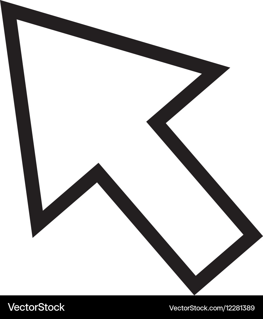 Isolated click cursor Vector Image