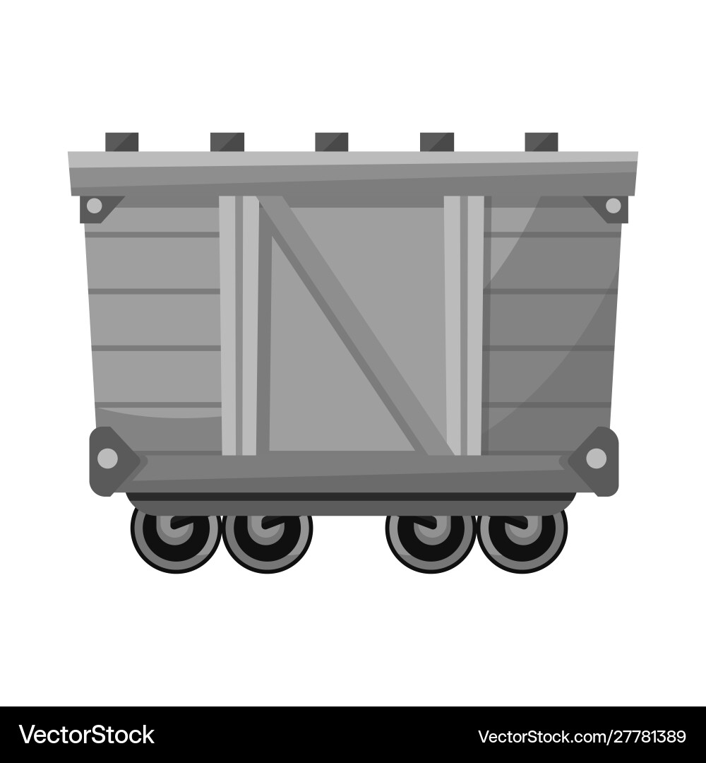 Isolated object wagon and container logo web Vector Image