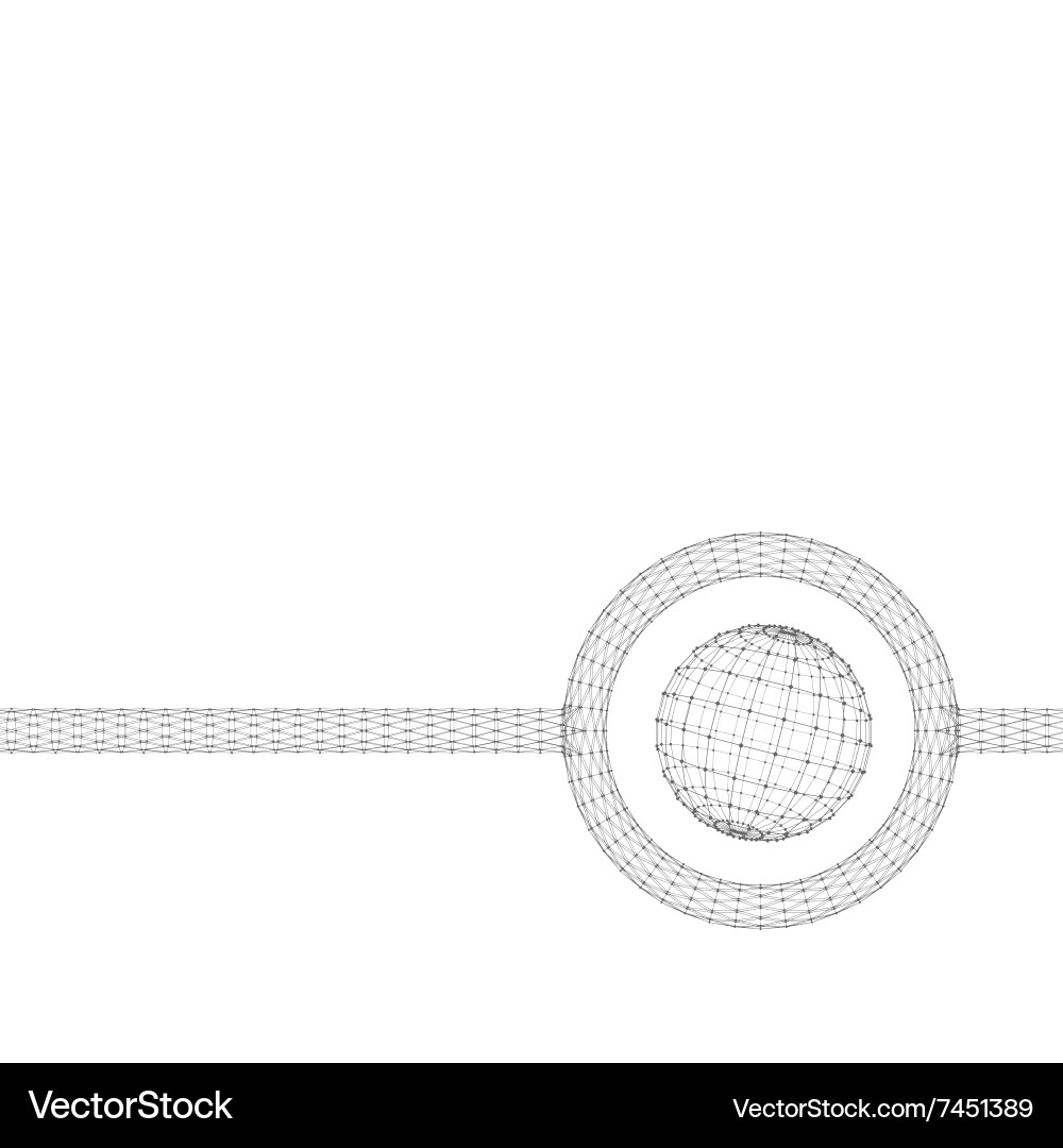 Mesh polygonal background scope of lines and dots Vector Image