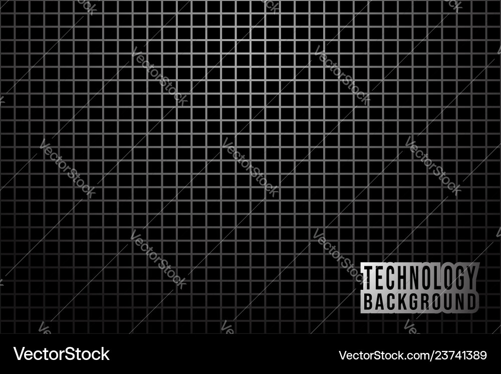 Metallic Grid Monochrome Background vector image