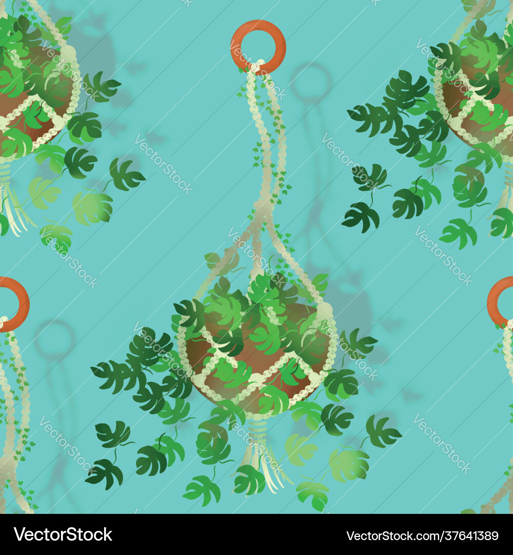 Plants with shadow seamless repeat pattern Plants with shadow seamless repeat pattern Vector Image