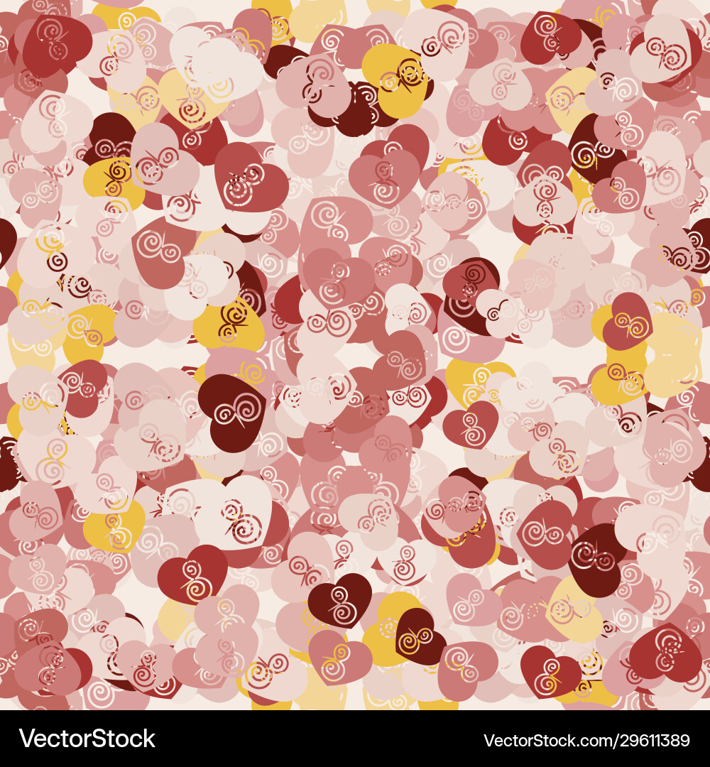 Seamless heart pattern with abstract number 8 Vector Image