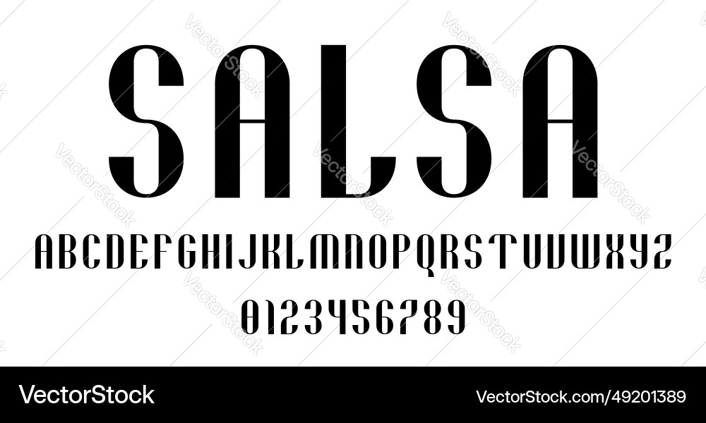 Set of alphabets font letters and numbers Set of alphabets font letters and numbers vector image