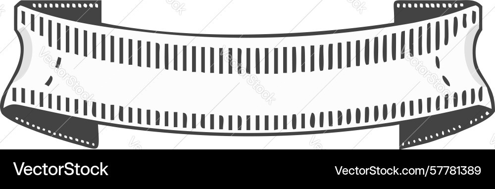 Stylized ribbon scroll banner element design Vector Image