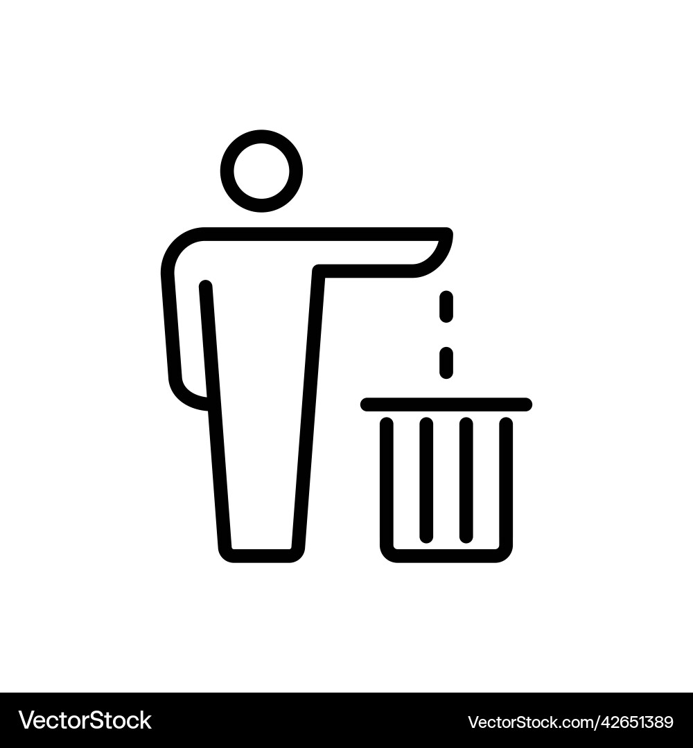 Trash bin tidyman icon great for any use eps10 vector image