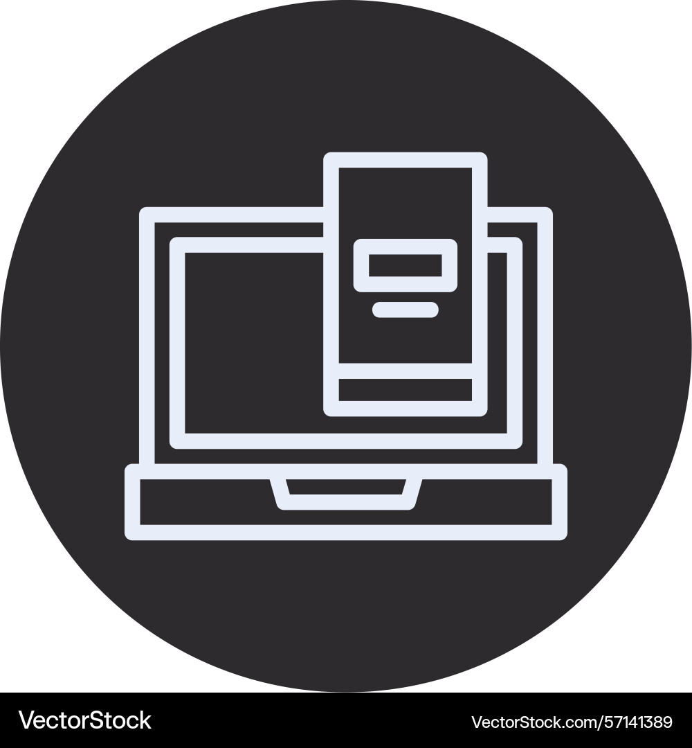 Two-factor authentication inverted circle black Vector Image