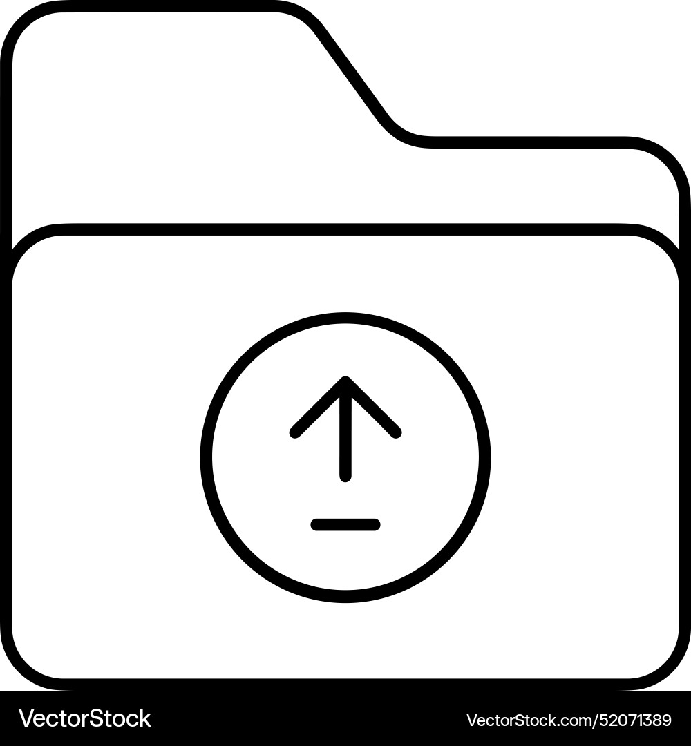 Upload outline icon symbol image Upload outline icon symbol image Vector Image
