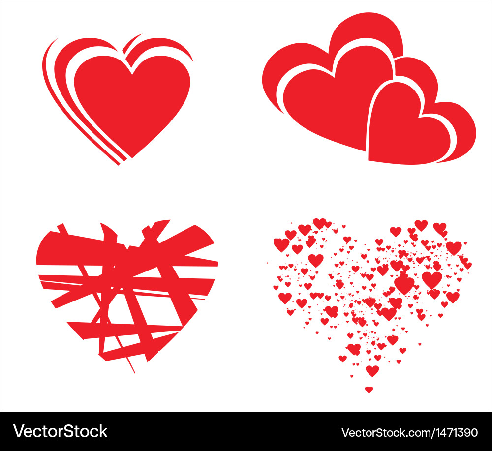 Abstract background with hearts Vector Image