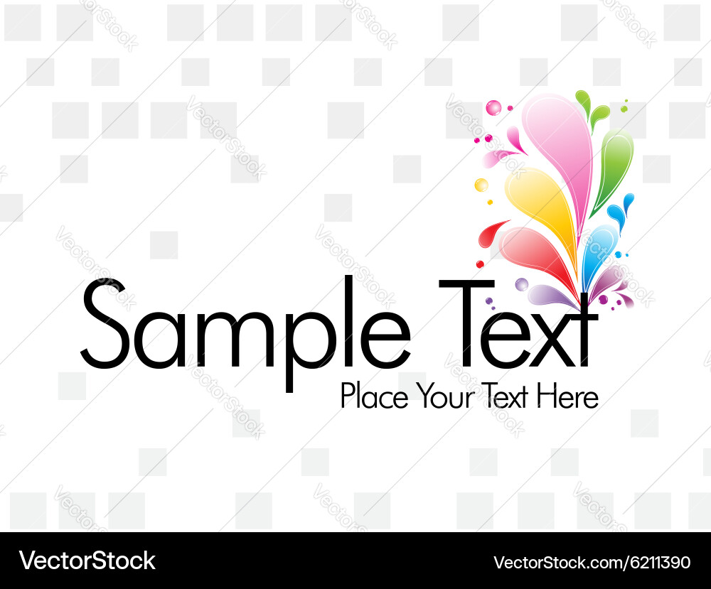Abstract background with sample text Vector Image