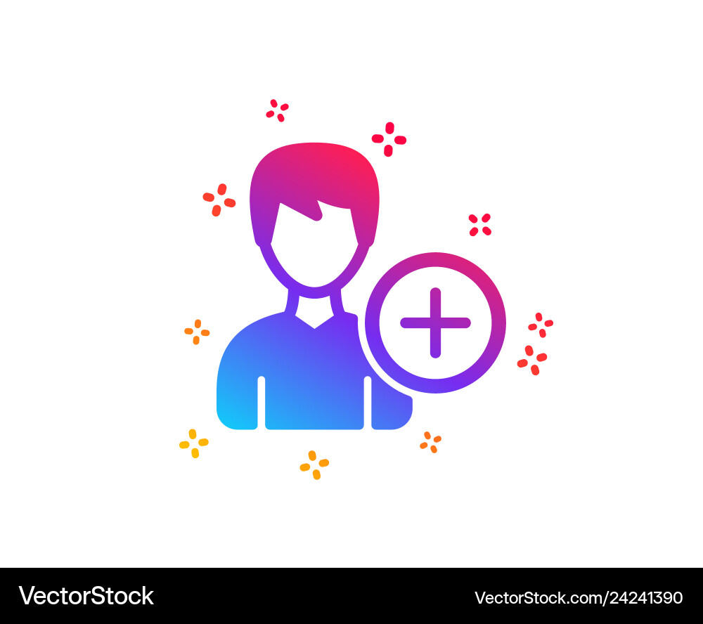 Add user icon profile avatar sign Vector Image