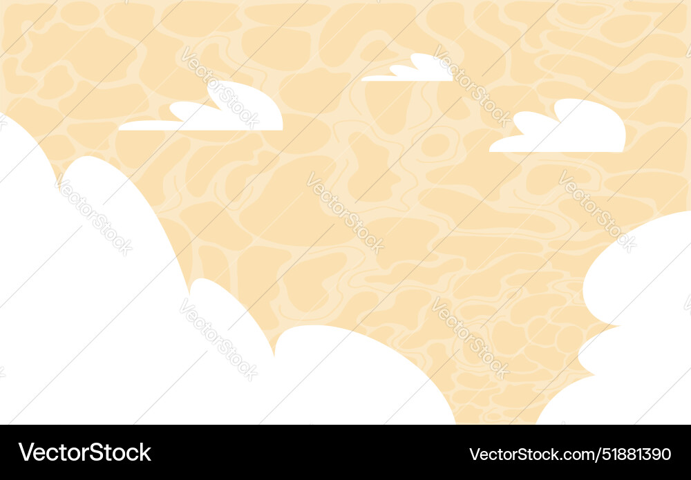 Autumn simple background with clouds textured vector image