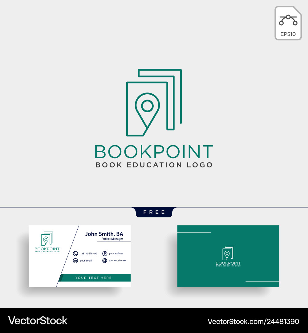 Book pin marker or navigation map simple line vector image