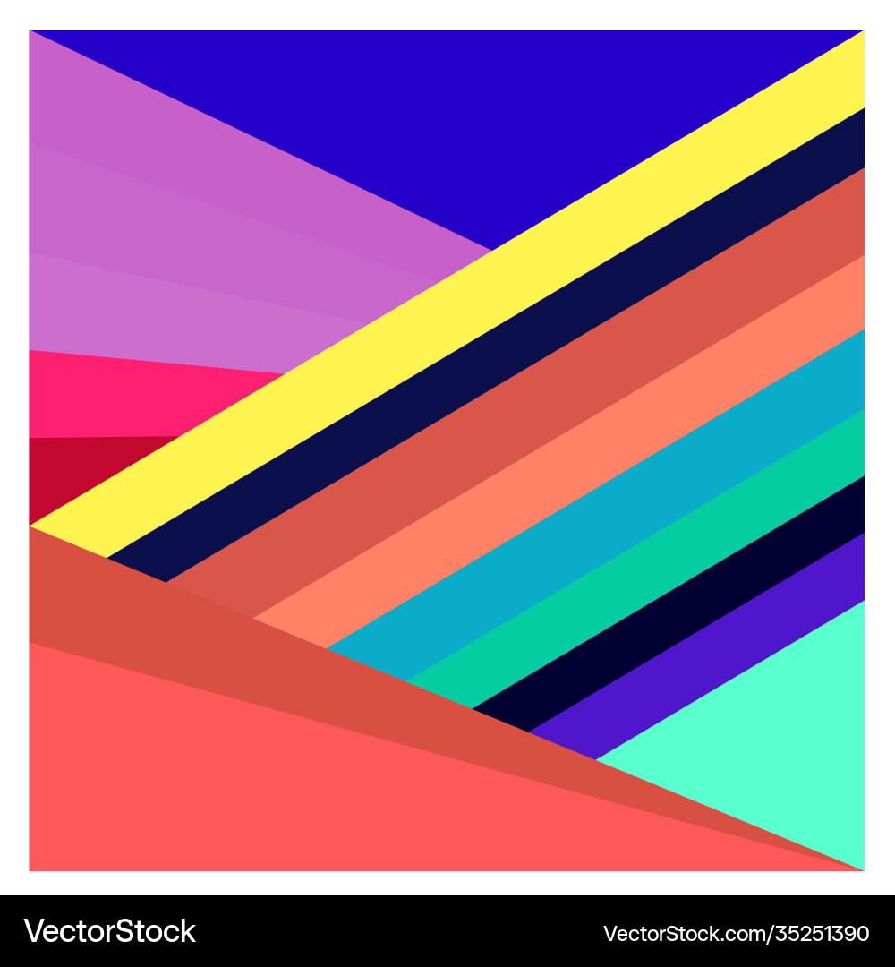 Colorful geometric and curve background pattern Vector Image