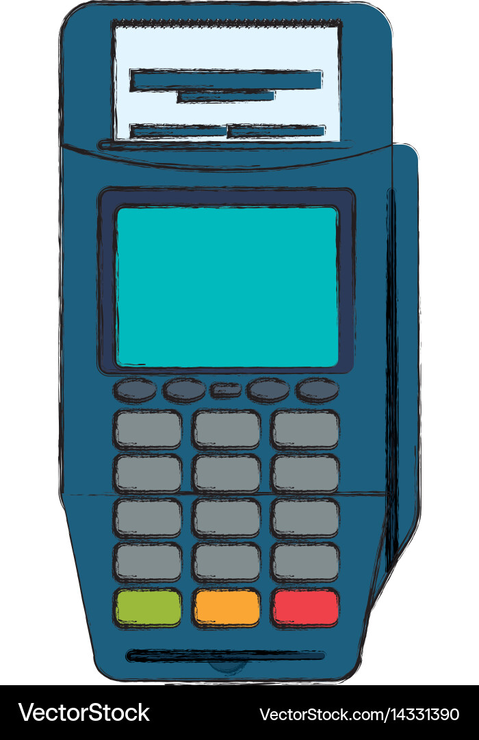 Dataphone payment system vector image