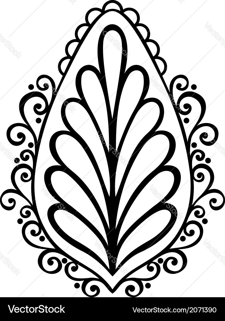 Deco abstract symmetric element vector image