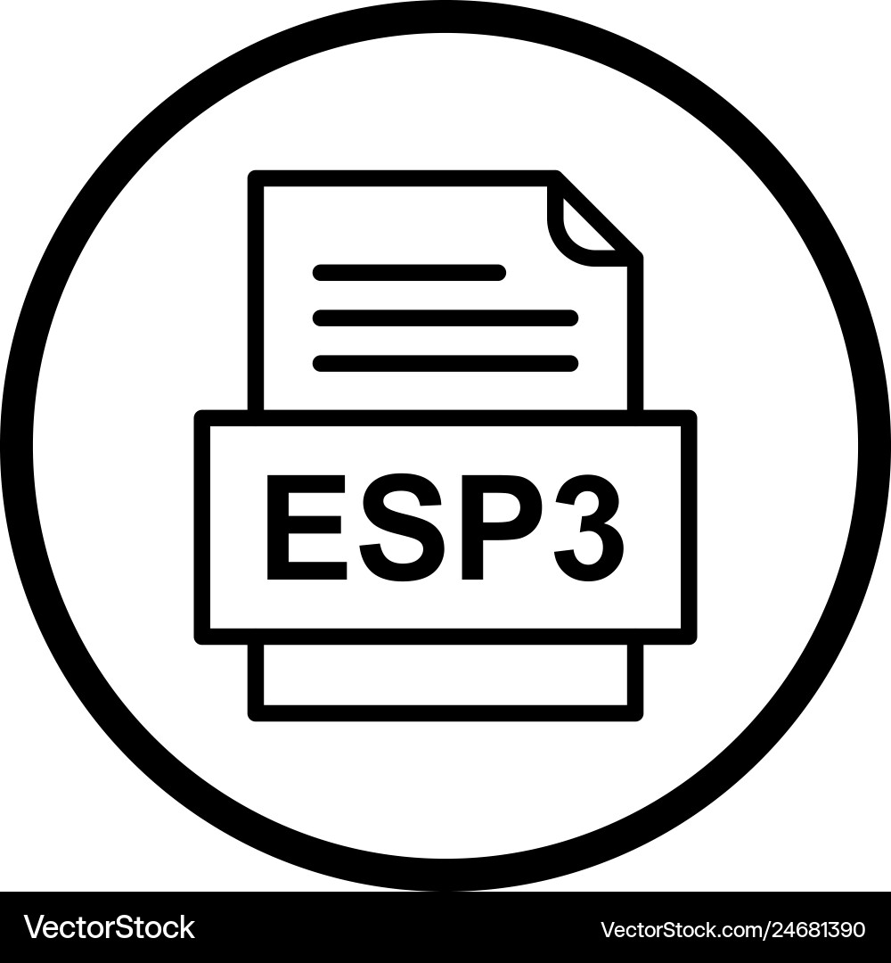 Esp3 file document icon Vector Image