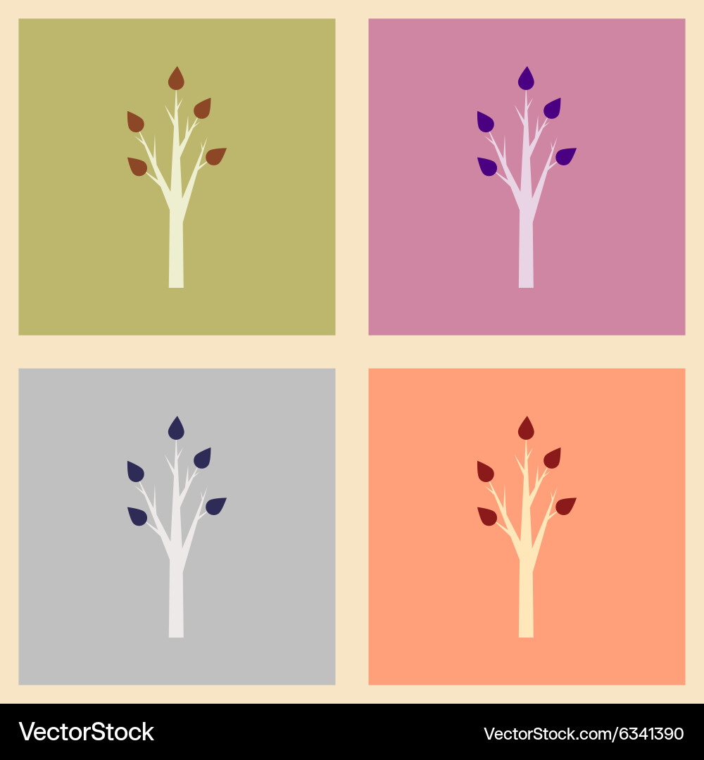 Flat with shadow concept and mobile application vector image