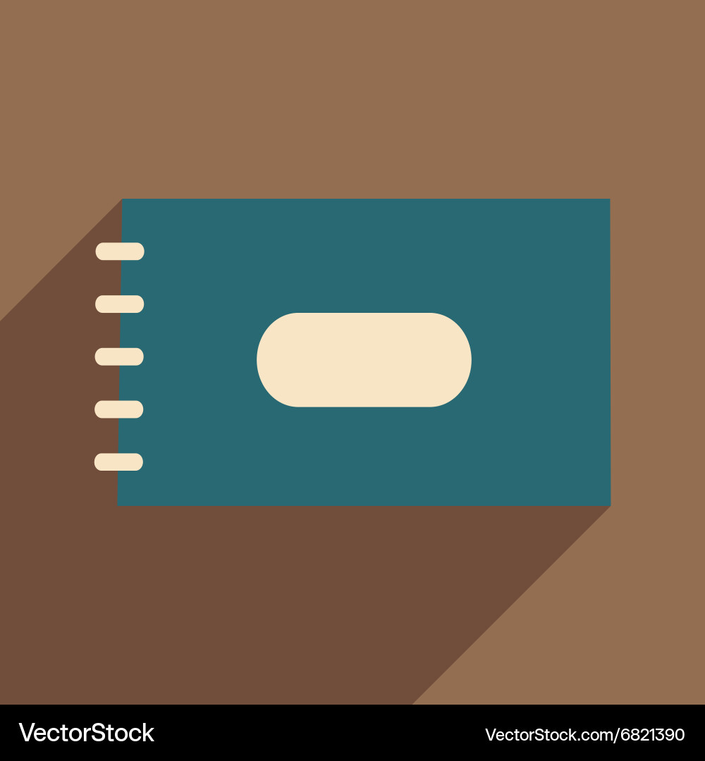 Flat with shadow icon and mobile application Vector Image