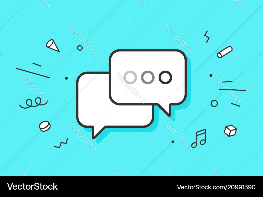Icon of dialog messages Icon of dialog messages vector image