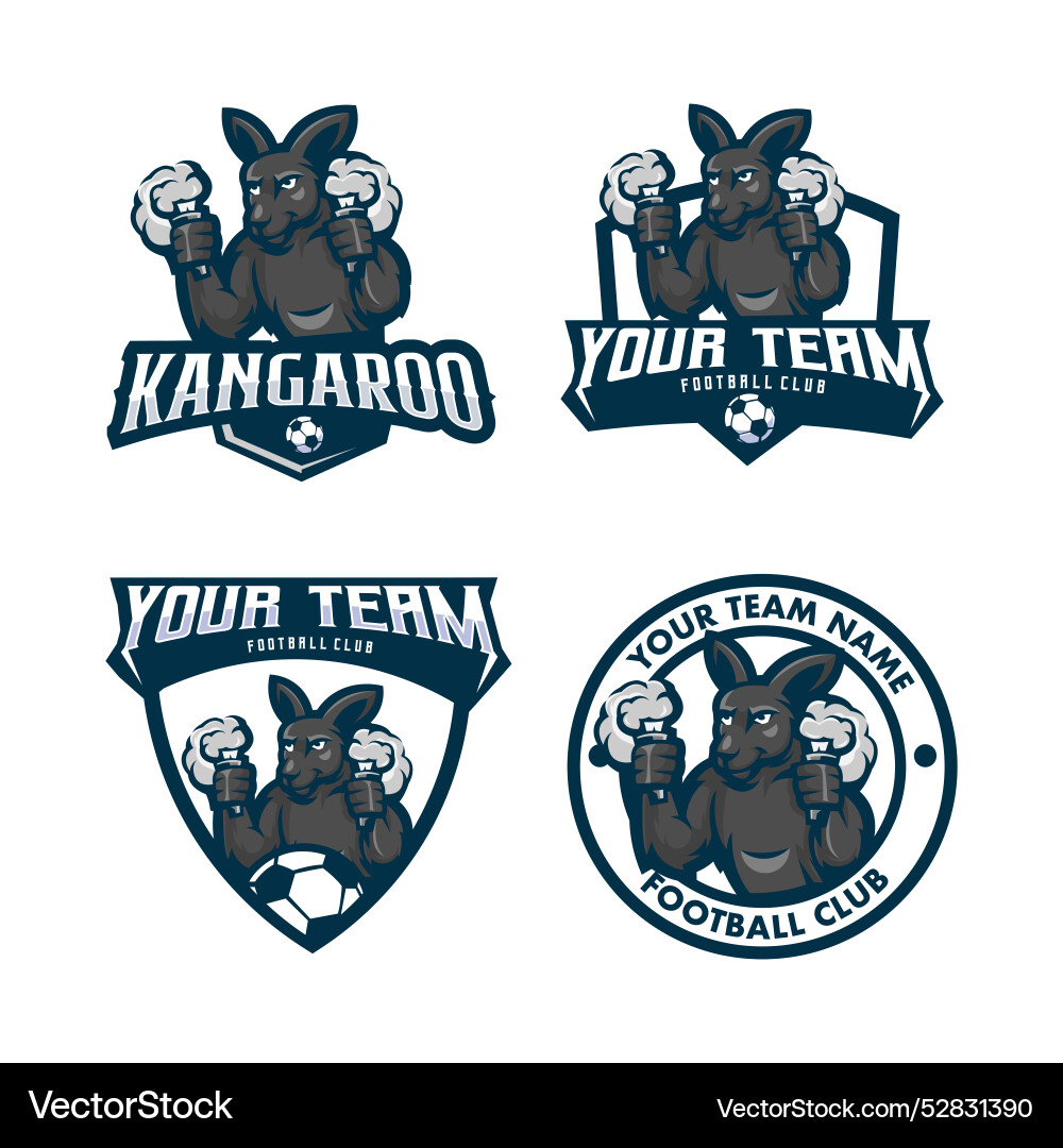 Kangaroo Mascot Logo Royalty Free Vector Image