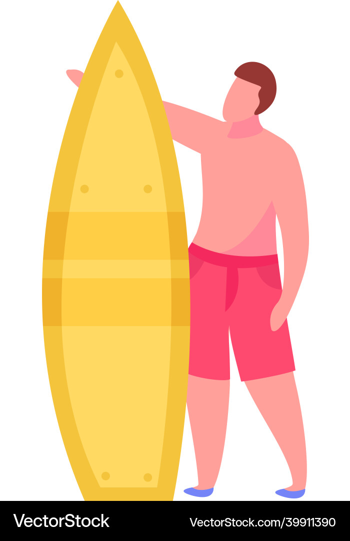 Mann Surfbrett Zusammensetzung Mann Surfbrett Zusammensetzung vektorbild