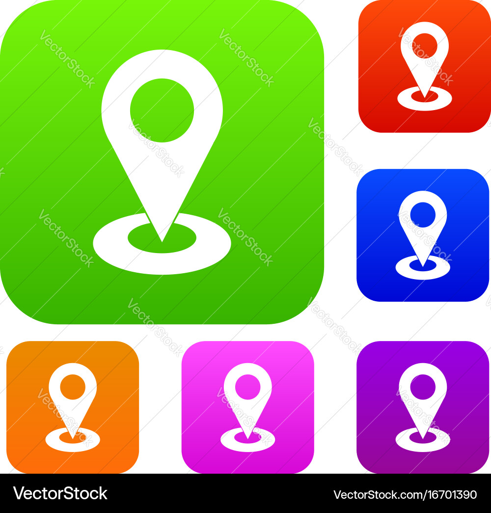 Map pointer set collection Vector Image